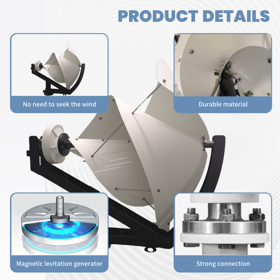 FLTXNY FA Series Wind Turbines 600W 1000W Vertical Axis Wind Turbine Generator 12V 24V 48V for Home Use Low Wind Start-up