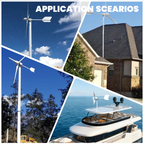 FLTXNY Horizontal Axis 3000W 5000W 10000W Wind Turbine Generator 24V 48V 96V 110V 120V 220V 240Vfor Home Use Low Wind Start-up High-efficiency Wind Turbine Suitable For On-Grid System  Off-Grid System