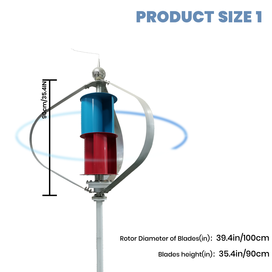 FLTXNY FQ Series Wind Turbines 400W 600W 1000W Vertical Axis Wind Turbine Generator 12V 24V 48V for Home Use Low Wind Start-up