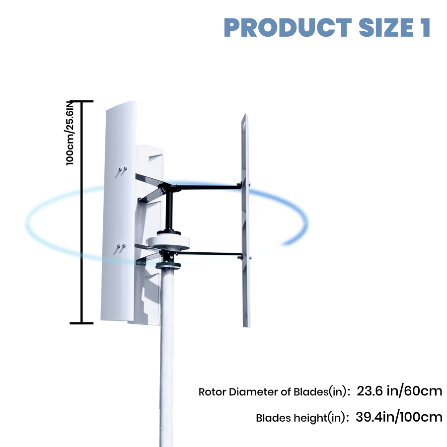 FLTXNY FH Series Wind Turbines 800W 1000W 1500W Vertical Axis Wind Turbine Generator 12V 24V 48V for Home Use Low Wind Start-up