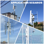 FLTXNY FH Series Wind Turbines 800W 1000W 1500W Vertical Axis Wind Turbine Generator 12V 24V 48V for Home Use Low Wind Start-up