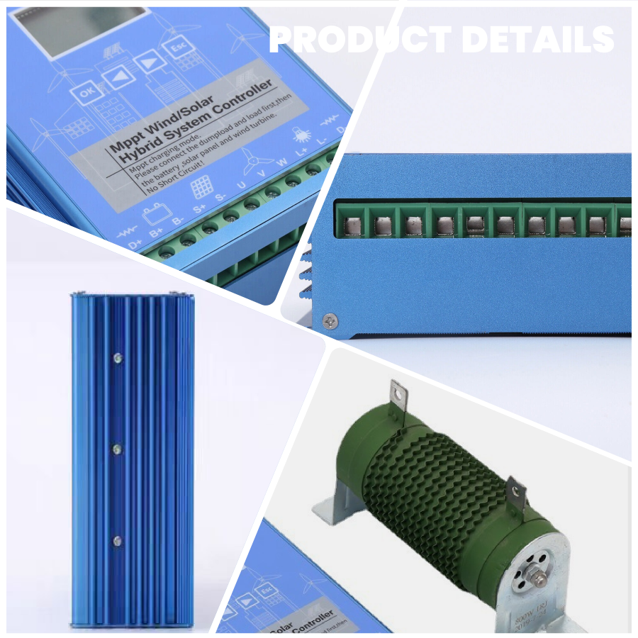 1600W 12V/24V MPPT Hybrid Laderegler Windturbine Solar Modul Controller Bluetooth optional