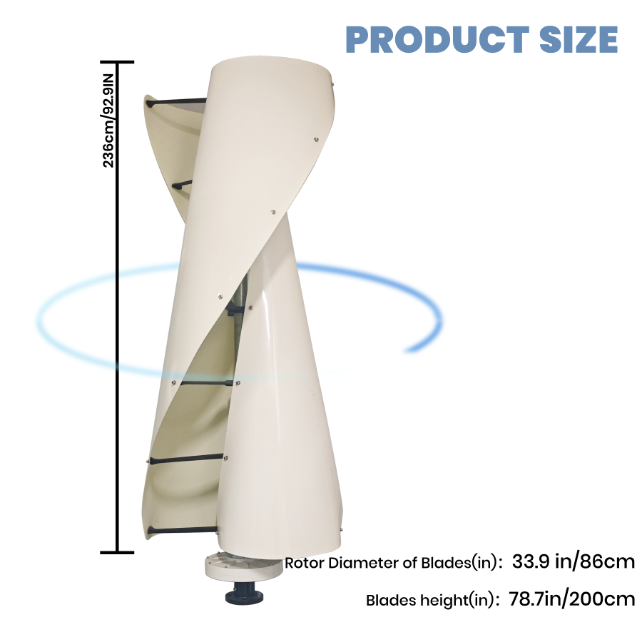 FLTXNY FS 800W 1000W 2000W 3000W Vertical Axis Wind Turbine Generator 24V 48v 96v for Home Use High Efficiency Low RPM