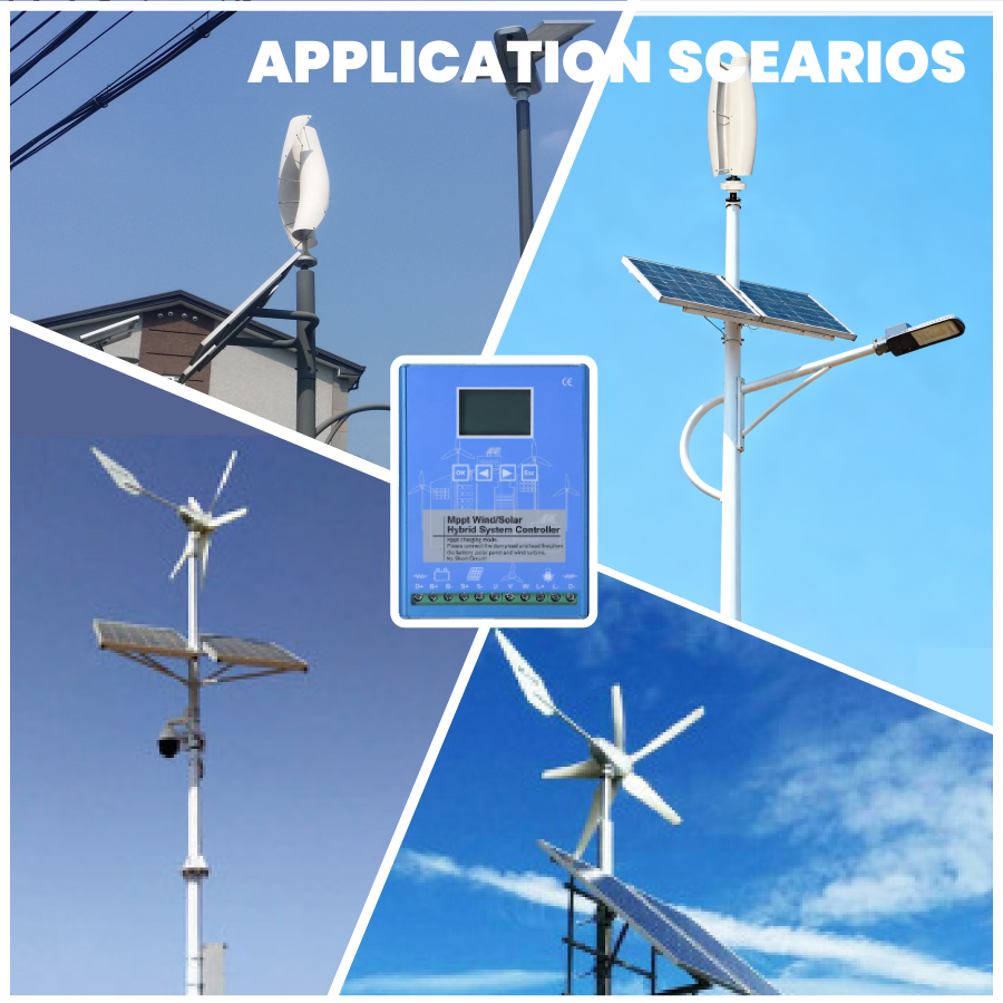 1600W 12V/24V MPPT Hybrid Laderegler Windturbine Solar Modul Controller Bluetooth optional