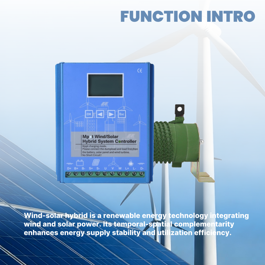 1600W 12V/24V MPPT Hybrid Laderegler Windturbine Solar Modul Controller Bluetooth optional