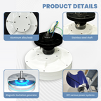 FLTXNY 200 Magnetic Levitation Generator 400W/600W 12V/24V/48V, Maintenance-Free Portable Motor for DIY Wind/Water/Hand/ Pedal Power Generation, Outdoor Use, Optional Base