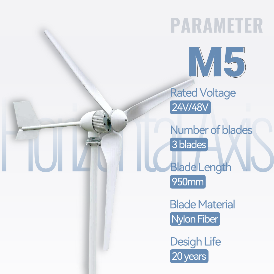 FLTXNY Horizontal Axis 2000W Wind Turbine Generator 24V 48V for Home Use Low Wind Start-up High-efficiency Wind Turbine Suitable For On-Grid System  Off-Grid System