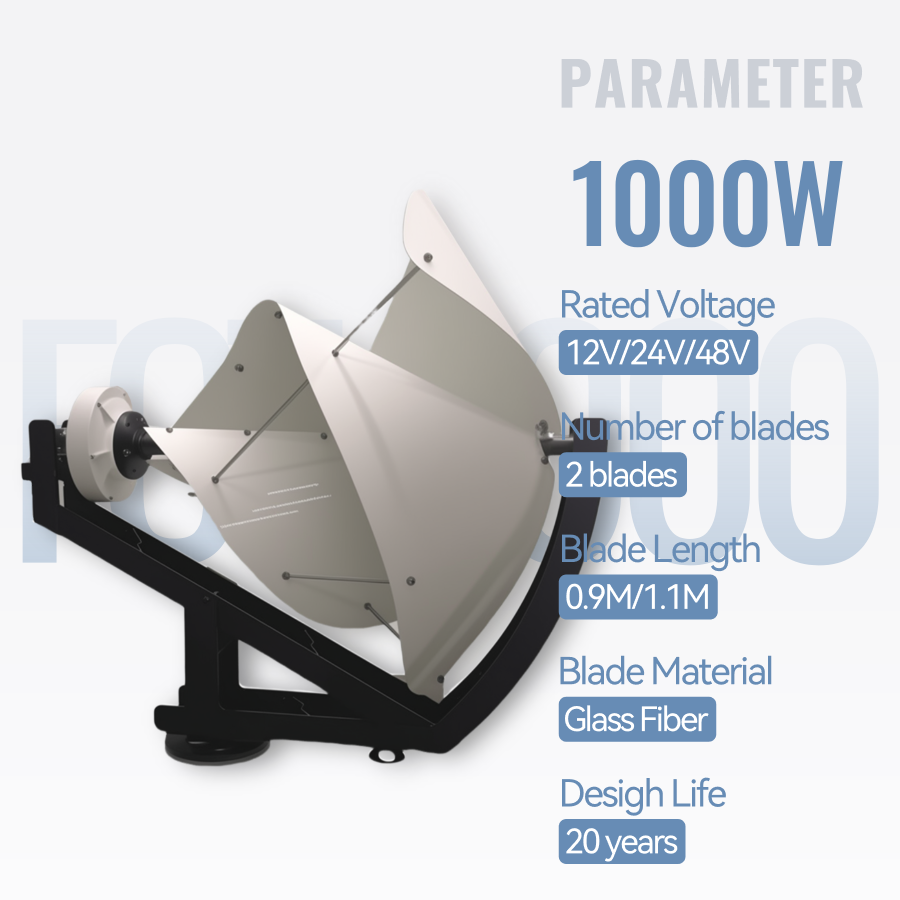 FLTXNY FA Series Wind Turbines 600W 1000W Vertical Axis Wind Turbine Generator 12V 24V 48V for Home Use Low Wind Start-up