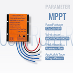 FLYT MPPT BOOST Off-grid Wind Controller 100-1000W 12v/24v Auto Matching 48V 10A-40A Wind Turbine Generator Wind Charge Controller Waterproof IP68