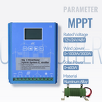 1600W 12V/24V MPPT Hybrid Laderegler Windturbine Solar Modul Controller Bluetooth optional