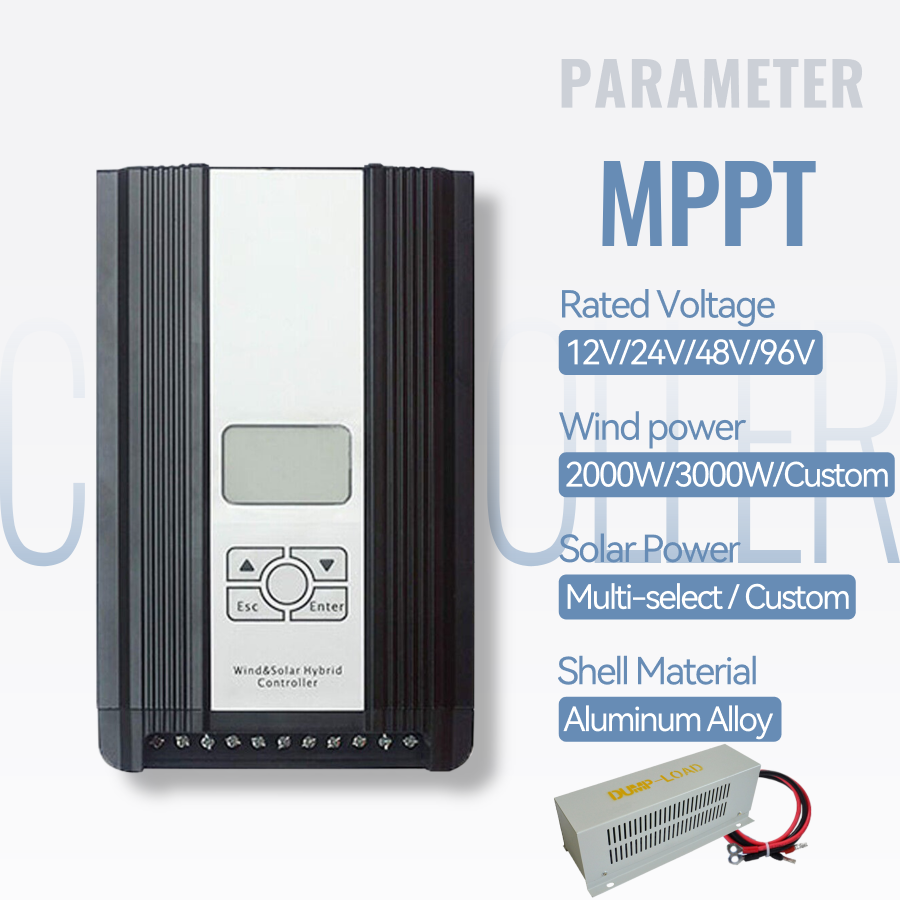 3000W 4000W 12V/24V 48V MPPT Hybrid Laderegler Windturbine Solar Modul Controller